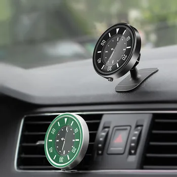 

Clock Air Vent Magnetic Car Phone Mount Holder Dashboard 360 Degree Quartz Clock Mobile Phone Bracket Car Accessories