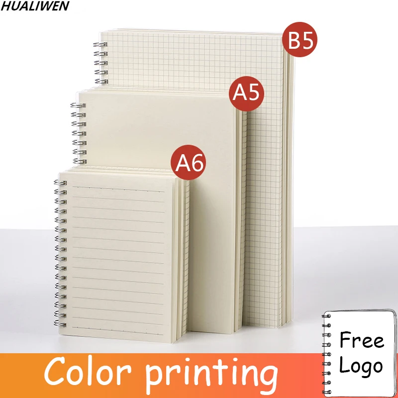 A5/A6/B5 Coil Notebook Spiral Notebooks with Elastic 5mm Grid Band Diary Pa J7W8 