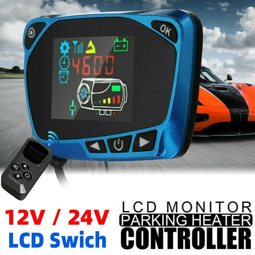 Car Air Diesel Heater LCD Switch Parking Controller Heater LCD Monitor On/off 4 Button Remote