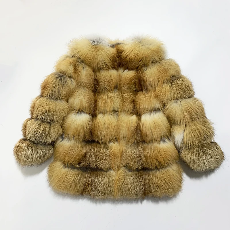 Rf2020 роскошное высокоуличное пальто с натуральным лисьим мехом, Женское пальто из натурального красного лисьего цвета, не окрашенное, супер теплое пальто для русской зимы