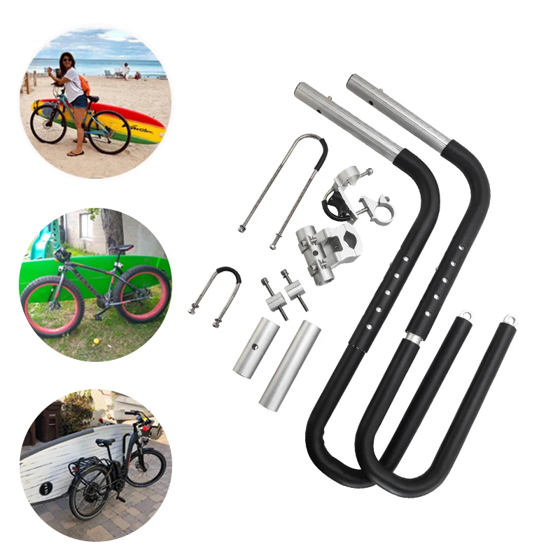

Bicycle Surfing Carrier Surfboard Wakeboard Bike Rack Mount To Seat Posts Practical Surfboard Bike-Side Holder Riding