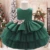 2021 Лето Блесток Большой Лук Baby Girl Dress 1st Birthday Party Свадебное Платье Для Девочки Дворец Принцесса Вечерние Платья Детская Одежда