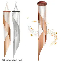 Campanas de viento de Metal para decoración del hogar, 18 tubos, ornamento clásico nórdico hecho a mano, para jardín, Patio, exterior, colgante de pared, novedad de 2022