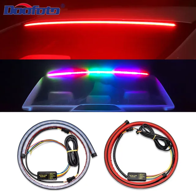 Car Light Auto High Mount Brake Stop Lights Accessories Car Running Safety Warning Turn Signal LED Strips Lamps Waterproof