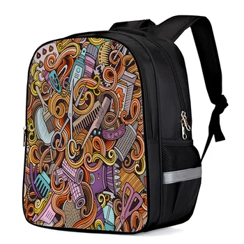 

Cartoon Graffiti Hairdressing Athletic Backpack Casual Daypacks Child Book Bag Work Backpack Shoulder Bag Travel Bags Sports Bag