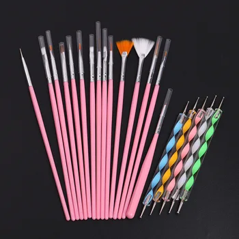 

20PCS/set Nail Tools Nail Brush Dotting Painting Drawing Pen Nail Art Brush Gel Polish Brushes Tools Gel Painting Pen