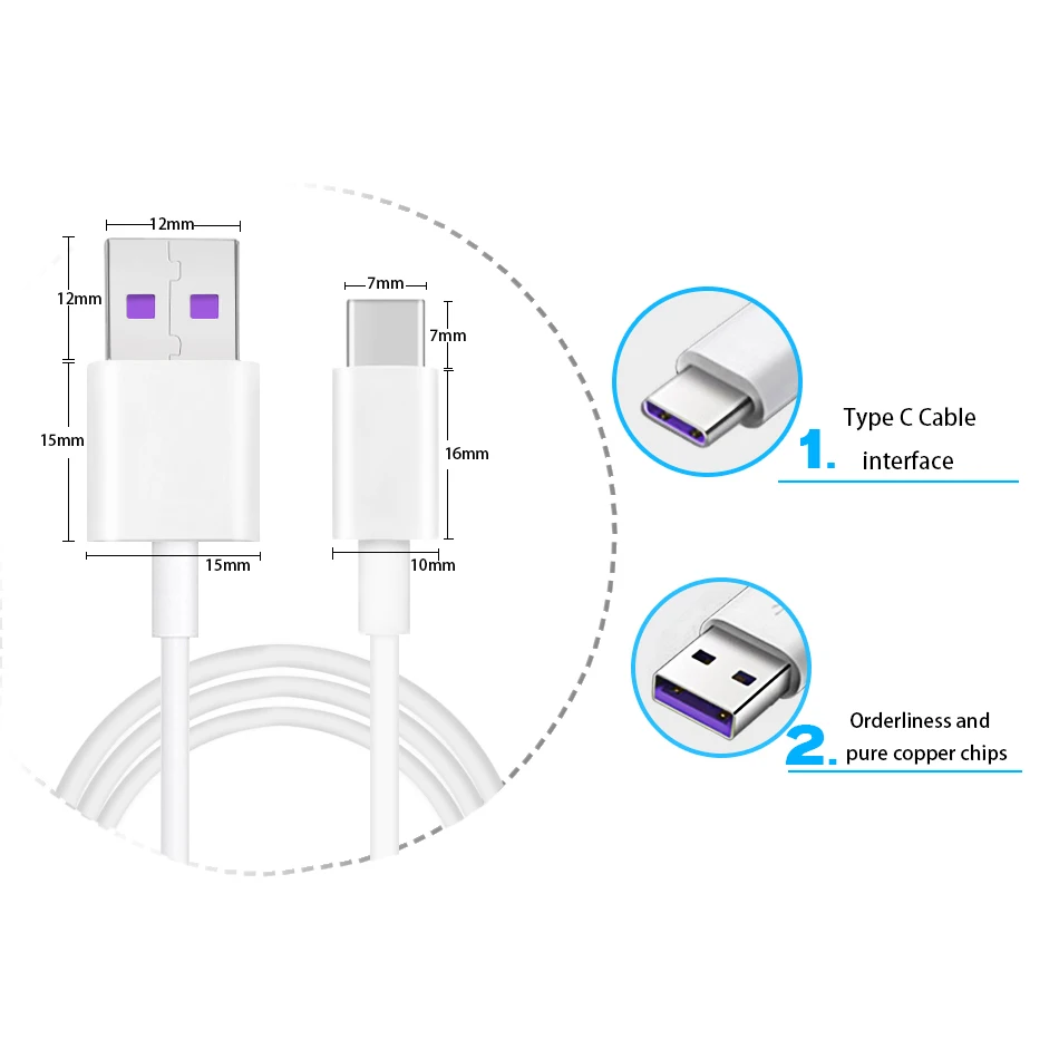 Кабель USB Type C для быстрой зарядки 30 см 1 м 2 м|Кабели мобильных телефонов| |