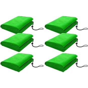 

6 Packs of Plant Protection Bags, Drawstring Antifreeze Cloth, Winter Tree Cover Can Be Reused for Antifreeze, Green