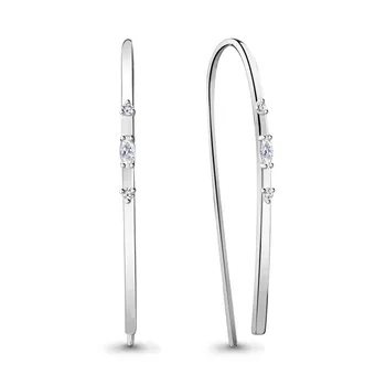 

Earrings long AQUAMARINE with cubic zirconia, silver 925
