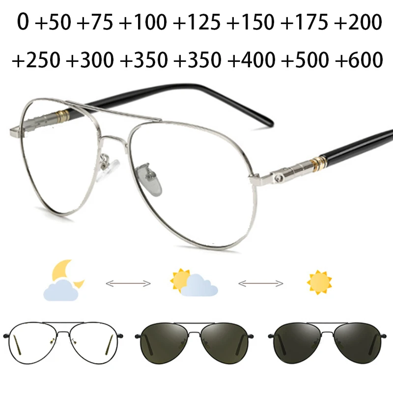 Owalne okulary pilot z dużą ramką – do czytania do dali z korekcją + UV400 3 Okulary owalne Pilot z dużą ramką nadwzroczność dioptrii +0,5 +1,0 +1,5 do +6,0 kobiety mężczyźni okulary do czytania UV400 okulary z dioptrią 1