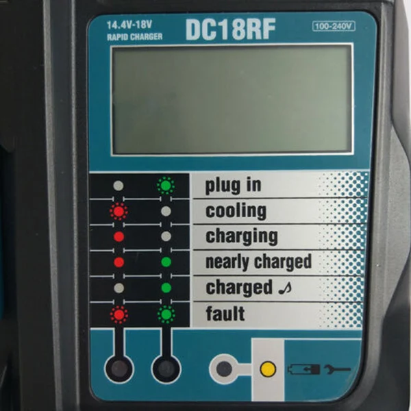 Быстрое зарядное устройство DC18RC цифровой дисплей 14,4 V/18 V 3A USB порт для Makita Замена GY88