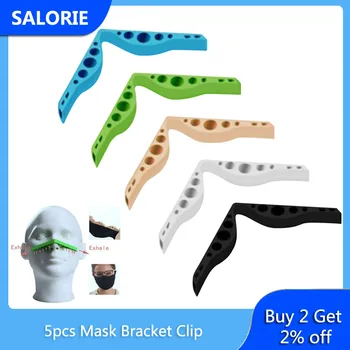 

5pcs Face Mask Bracket Silicone Mask Clip Anti-fogging Reusable Fashion Breathing 3D Nose Bridge for Mascarilla Adults Men Women