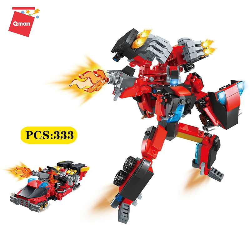 Age of 6 and Above Applicable Portable Transformers Toys Qman Series Building Blocks of Transforming Cube Robot Horned Dinosour 124 PCS Age of 6 and Above Applicable Portable Transformers Toys Qman Series Building Blocks of Transforming Cube Robot Horned Dinosour 124 PCS
