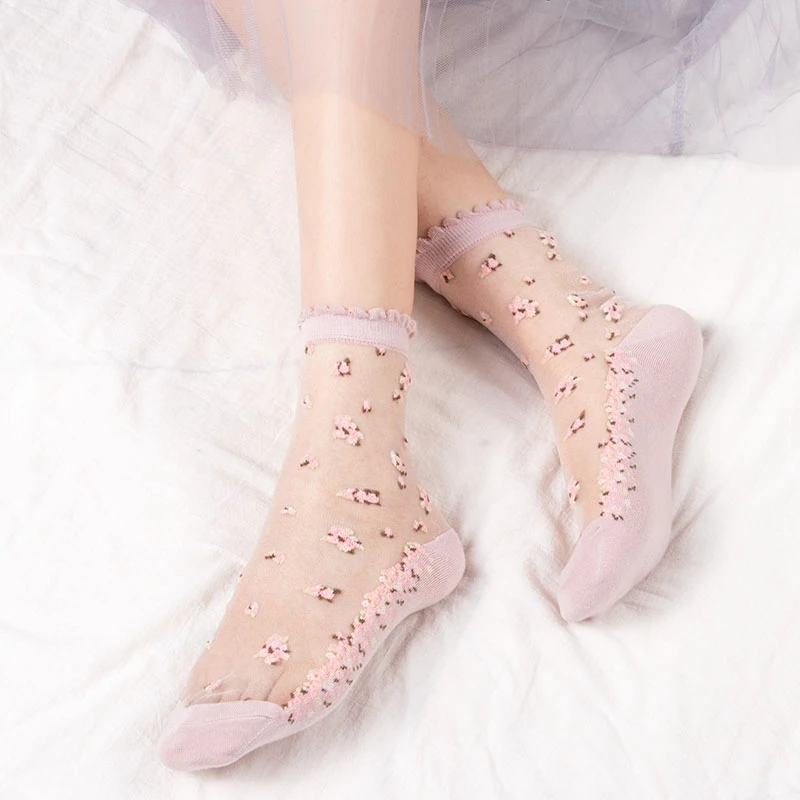 1 Par De Calcetines Transparentes Ultrafinos Para Mujer 1 Par De Calcetines Transparentes Ultrafinos Para Mujer