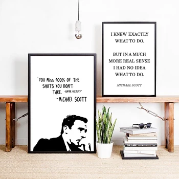 

The Office TV Show Art Poster Canvas Painting Michael Scott Quotes Wall Picture Print Office Home Minimalist Decoration