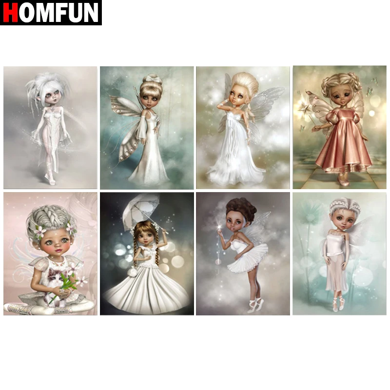 HOMFUN Diamond Painting Full Square/Round Drill 5D DIY &quotCartoon girl princess&quot Daimond Embroidery Rhinestone Cross Stitch Decor | Дом и