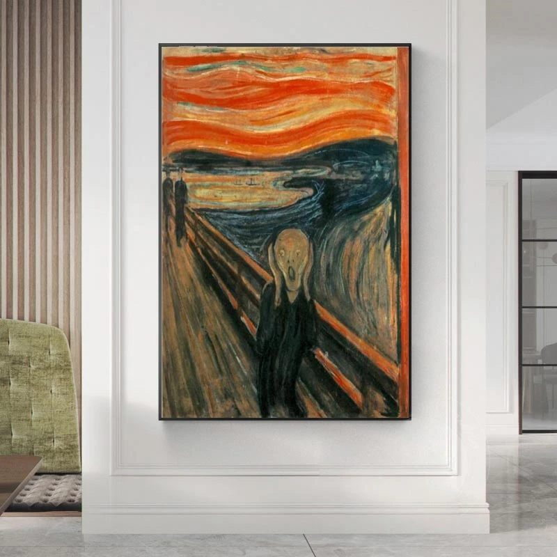 Edvard Munch The Cry знаменитые картины на холсте репродукции абстрактный классический