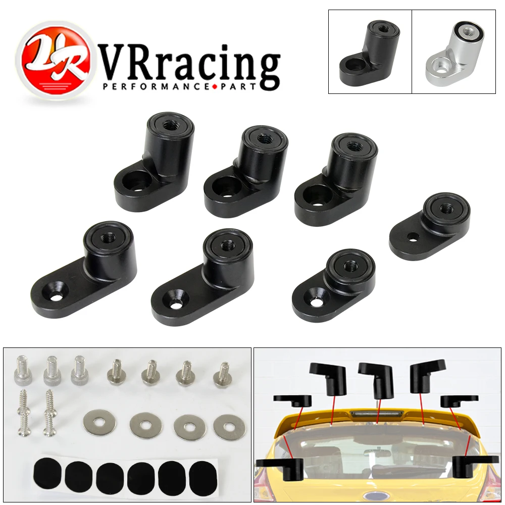 VR - For 13-on Ford Focus ST Billet T-6061 Anodized Aluminum Bolt-on Rear Wing Spoiler Hatch Riser Lift Extension VR-WSR03