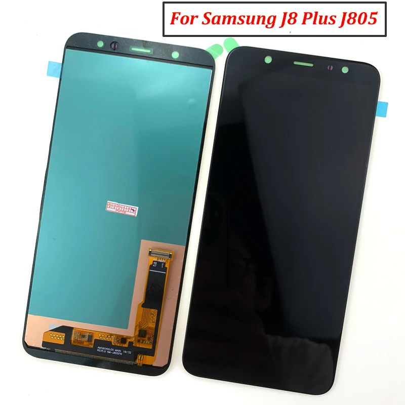Протестировано для samsung Galaxy j8 Plus lcd сенсорный экран дигитайзер сборка для samsung j8 Plus j805 lcd
