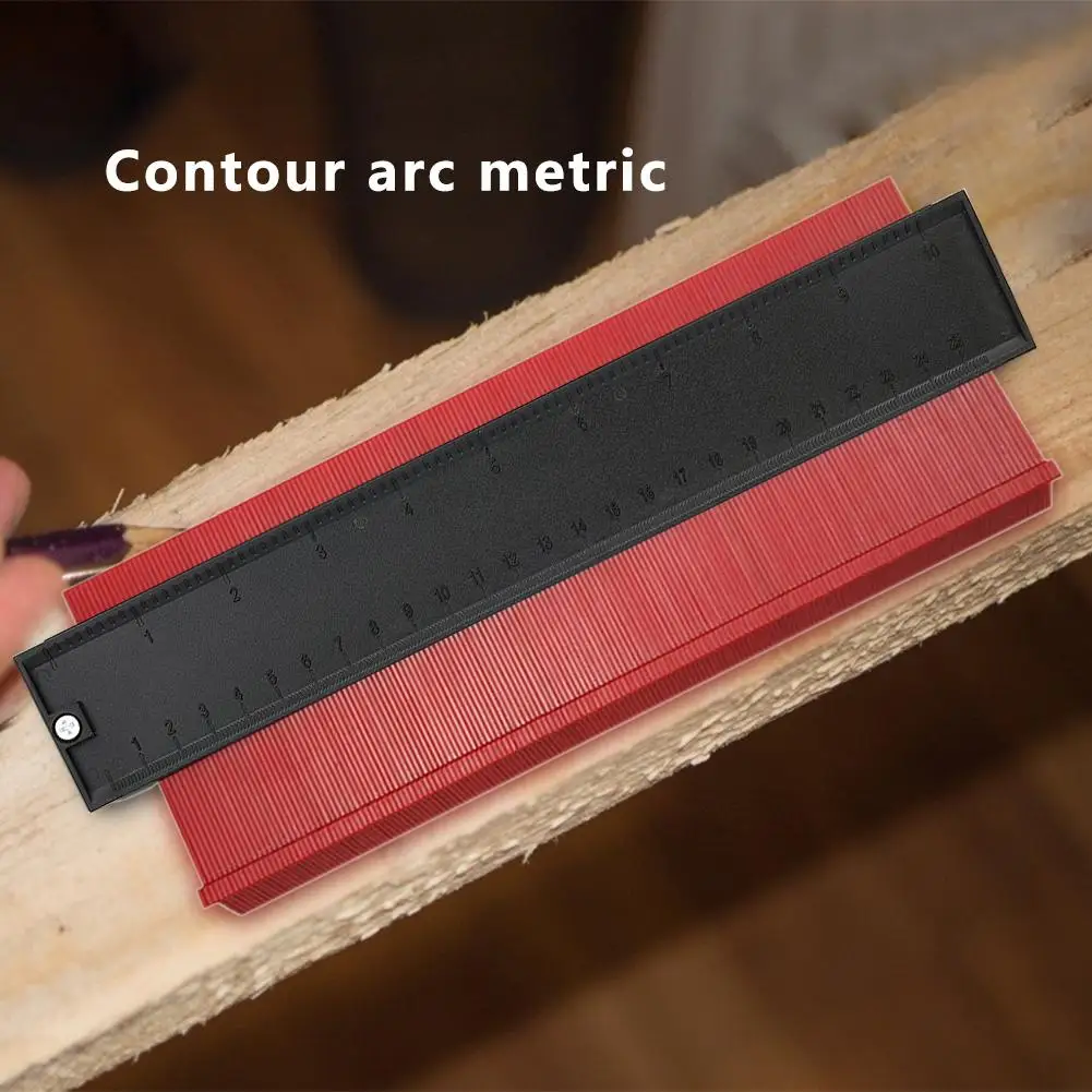 

25cm Multi-functio Contour Profile Gauge Tiling Laminate Tiles Edge Shaping Wood Measure Ruler ABS Contour Gauge Duplicator