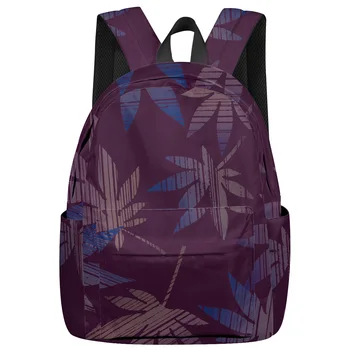 

Abstract Leaf Pattern Seamless Pattern Backpack Interior Key Chain Holder Luxury Backpack Arcuate Shoulder Strap