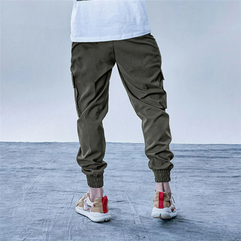 Новинка, мужские брюки-карго в стиле хип-хоп, Харадзюку, джоггеры, длинные штаны-шаровары, уличная одежда, эластичная резинка на талии, карманы, свободные, размера плюс, спортивные штаны