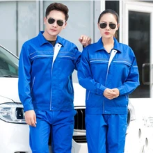 Рабочие Комбинезоны для мужчин и женщин; сезон осень; с длинным рукавом; фабричная мастерская; авторемонт; Инженерная техника; износостойкая форма; Рабочая одежда