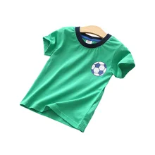 Детская одежда с короткими рукавами; Новинка года; летняя Стильная Детская футболка с короткими рукавами и круглым вырезом; футболка с короткими рукавами и принтом с героями мультфильмов