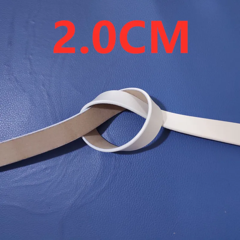 white 2.0cm Черный, белый, красный ремень, женский, мужской, высокое качество, ремень из натуральной кожи - Цвет: white 2.0cm