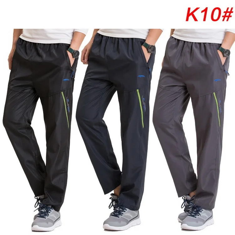 New Autumn Winter Warm Fleece Pants Mens Thick Wool Trousers Man's Elastic Waist Heavyweight Pants Male With Zipper Pocket