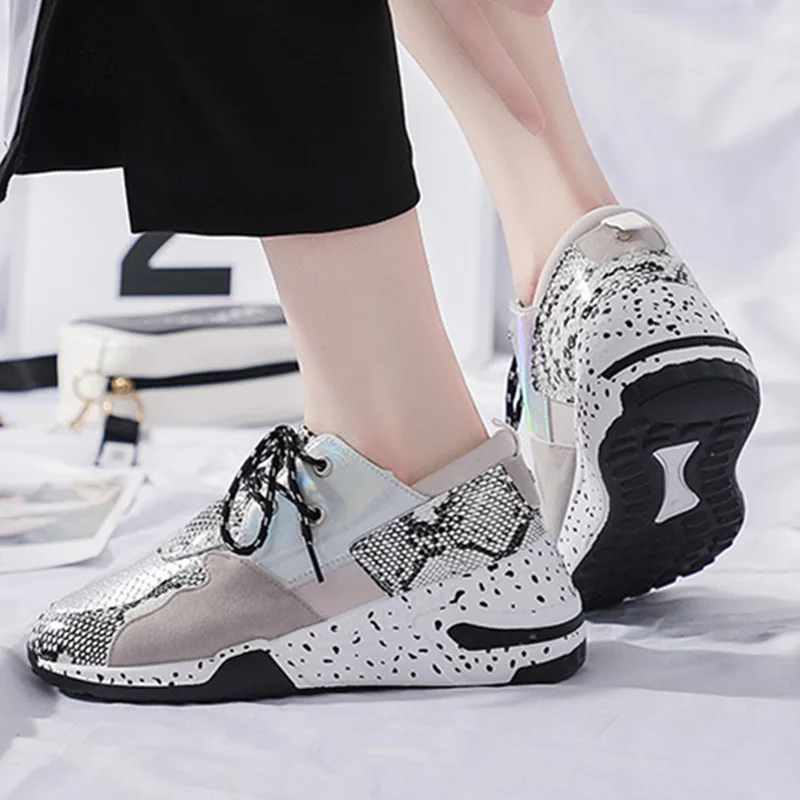 ladies platform trainers