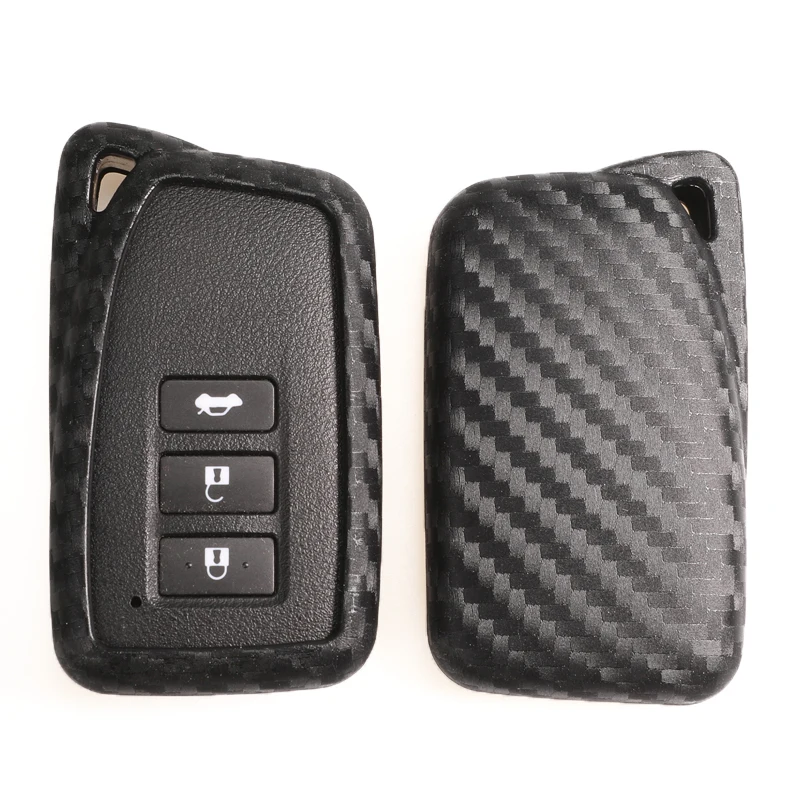 Keyforkess Car Styling Cover chiave in Silicone al carbonio per Lexus NX GS RX IS ES GX LX RC 200 250 350 LS 450H 300H custodia in fibra Fob automatica - Haf22935df3d9438589adae0ab8970ac4D