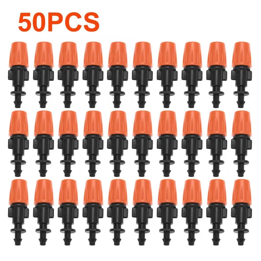 50pcs/set Adjustable Garden Drip Irrigation Misting Nozzles Micro Flow Sprinkler Head Atomizer Tool | Инструменты