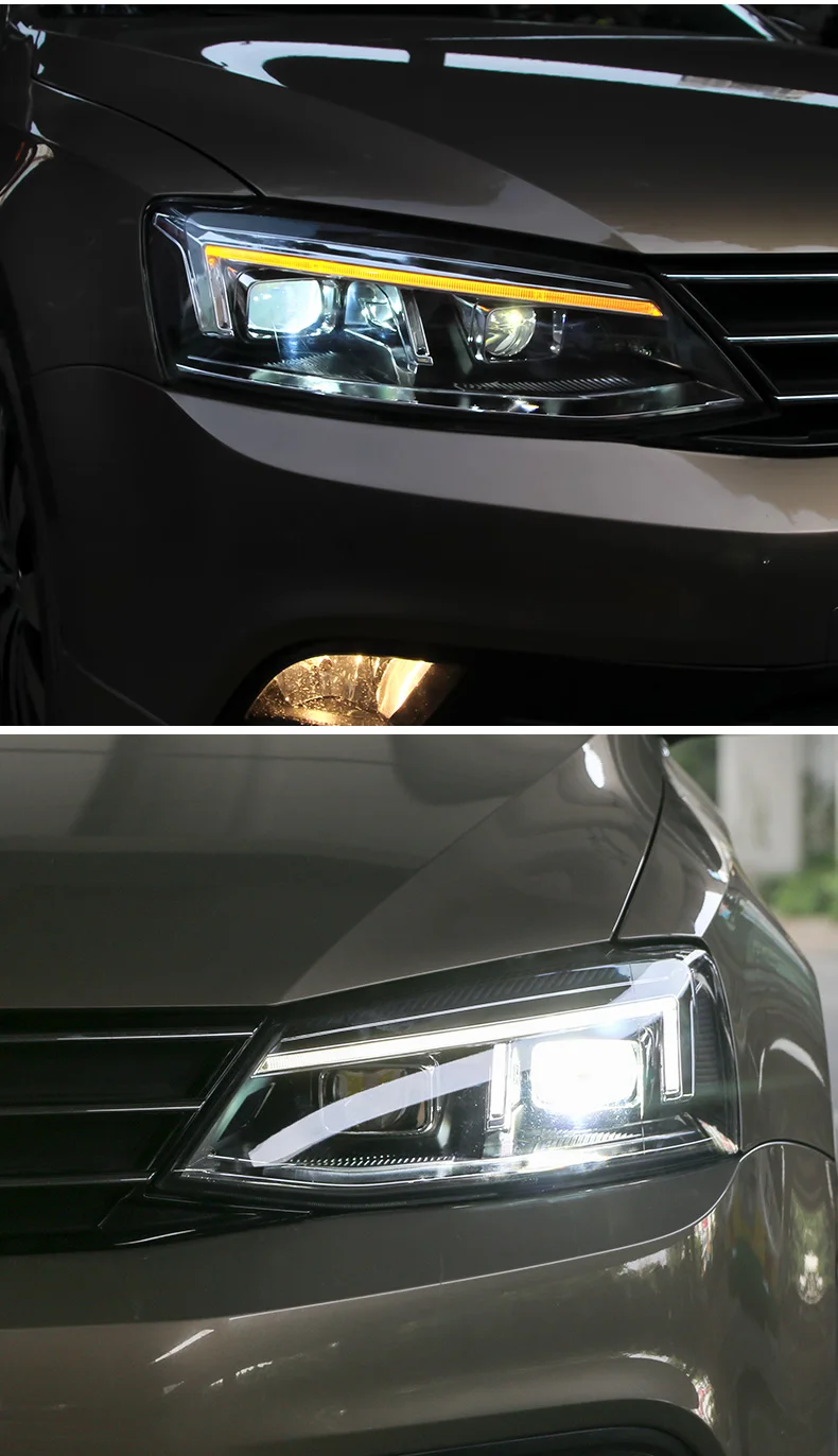 Автомобильный Стильный чехол для VW Jetta головной светильник s VW Jetta головной светильник 2012- светодиодный светильник DRL Q5 bi xenon объектив h7 xenon