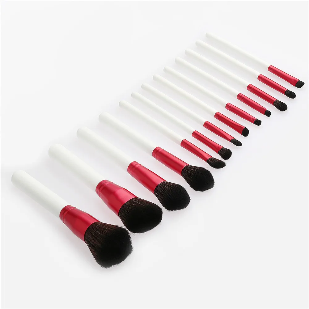 13Pcs Makeup Brush Set White Handle For Foundation Blending Blush Eye Shadow Brow Lip Face Make Up kabuki Kit T13018 | Красота и