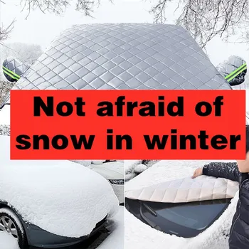 

2021 New Style Thicken Universal Car Covers Snow Shield Half Cover Front Glass Snow Protection Anti-icing Insulated Car Clothing