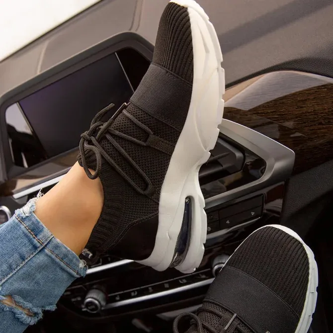 Sneakers for Women Summer Woman Breathable Sock Casual Shoes  Lace Up Tennis Mesh Shoes Female Sport Shoes Ladies Flat Big Size
