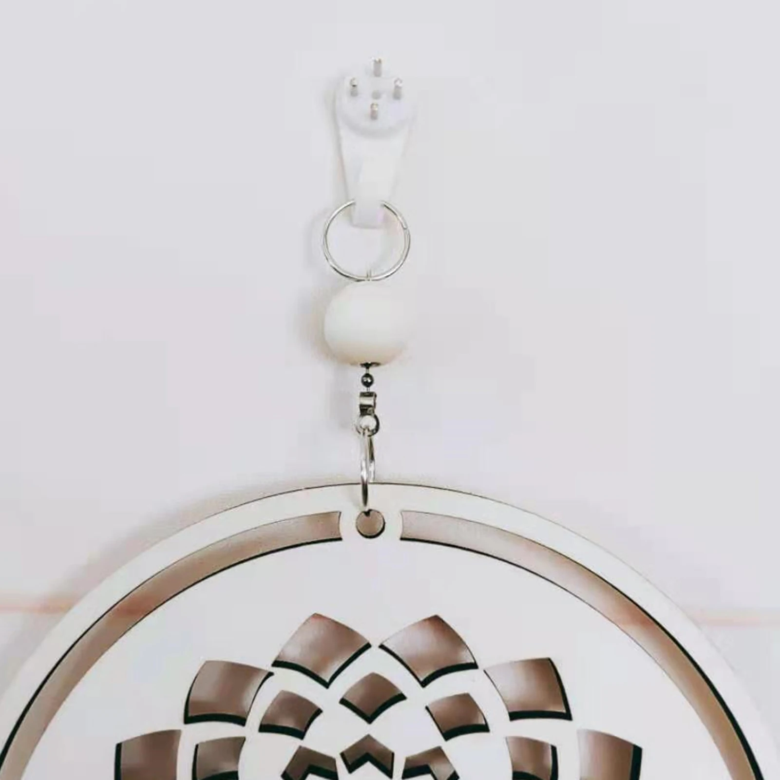 Wall Art Decor Healing 7 Rings Wooden Home Wall Hanging Decor Wood Plate Pendant Ornament Gift