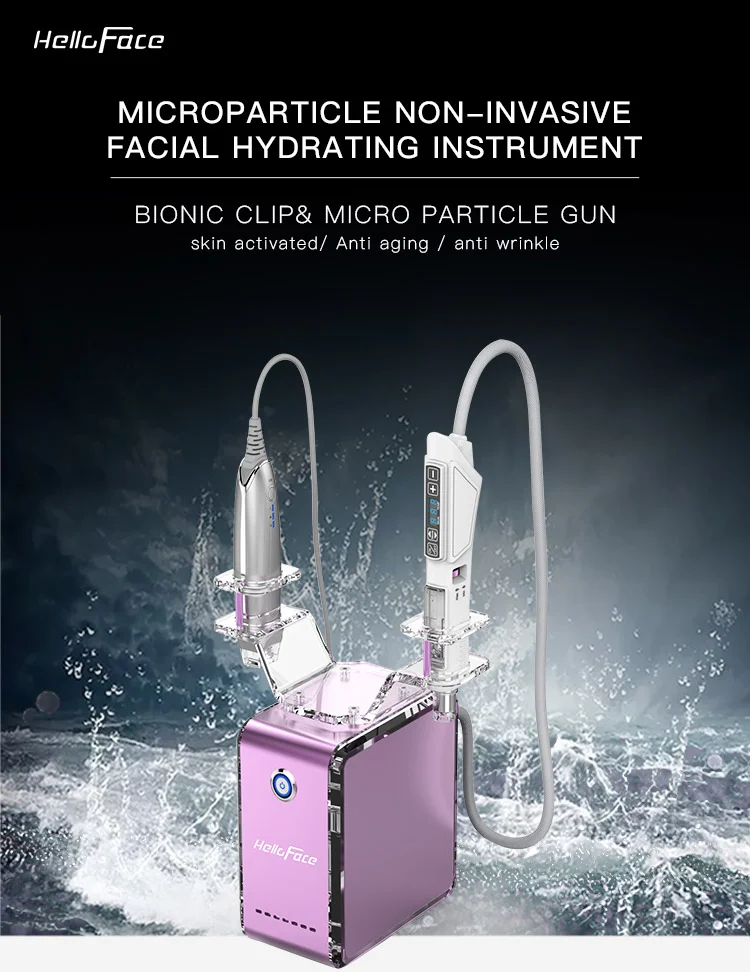 

2 in 1 anti-aging needle free mesotherapy machine deep clean moisturizing face skin care tools ems clip eye beauty massager