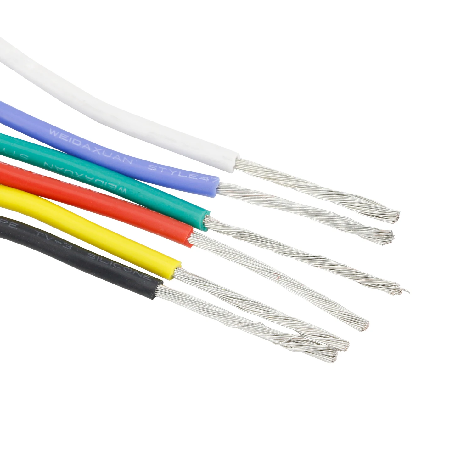 Cavo Resistente Al Calore Filo Di Silicone Morbido 12Awg 14Awg 16Awg 18Awg 20Awg 22Awg 24Awg 26Awg 28Awg 30Awg Silicone Resistente Al Calore