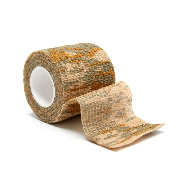4.5m Camouflage Elastic Bandage Hunt Disguise Elastoplast Wrap Tape Self Adhesive Sports Protector Ankle Knee Finger Arm Bandage L