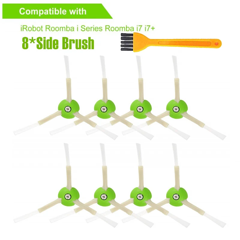 SideBrush-9pcs 3* Hepa фильтр+ 3* боковая щетка+ 2* круглая щетка для iRobot Roomba i7 E5 E6 I Серия робот пылесос запасные части - Цвет: SideBrush-9pcs