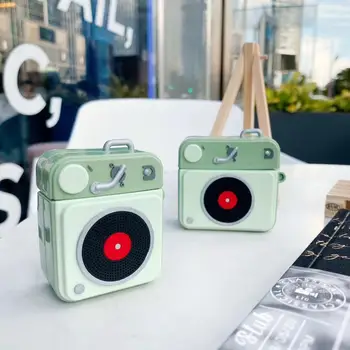 

Luxury 3D record player Airpods Pro Case cartoon retro phonograph silicone case For Airpods 1/2 Airpods cover protection cover