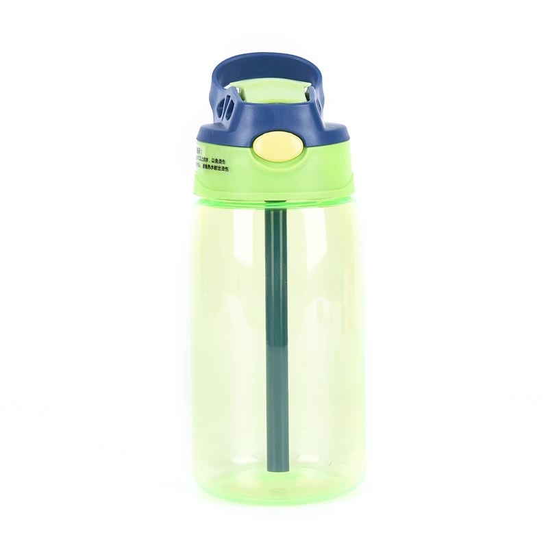 Portable Travel Drinking Cup With Straw Kids Children Leak Proof Water Bottle - Цвет: Зеленый