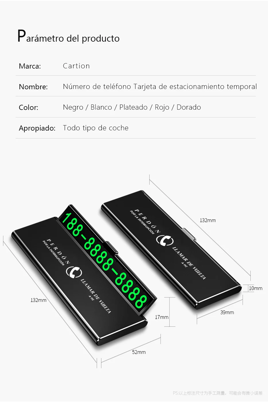 magnetic phone holder for car Ultra-thin Car Temporary Parking Card Phone Number Drawer Hideable Luminous One-click hid Telephone Number Plate wall phone holder