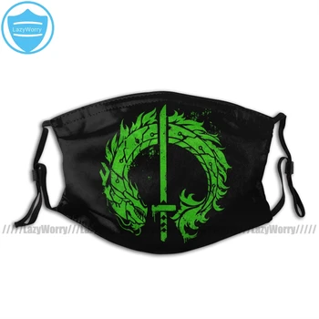 

Ninja Mouth Face Mask Cyborg Ninja Dragon Stencil Facial Mask Kawai Cool with 2 Filters for Adult