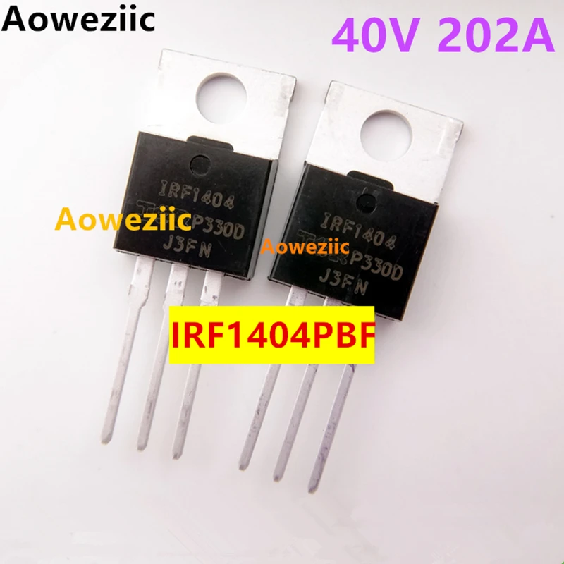 Aoweziic 10Pcs/Lot IRF1404PBF IRF1404 TO-220 MOSFET 40V 202A N-Channel MOS FET 100% New Imported Original |