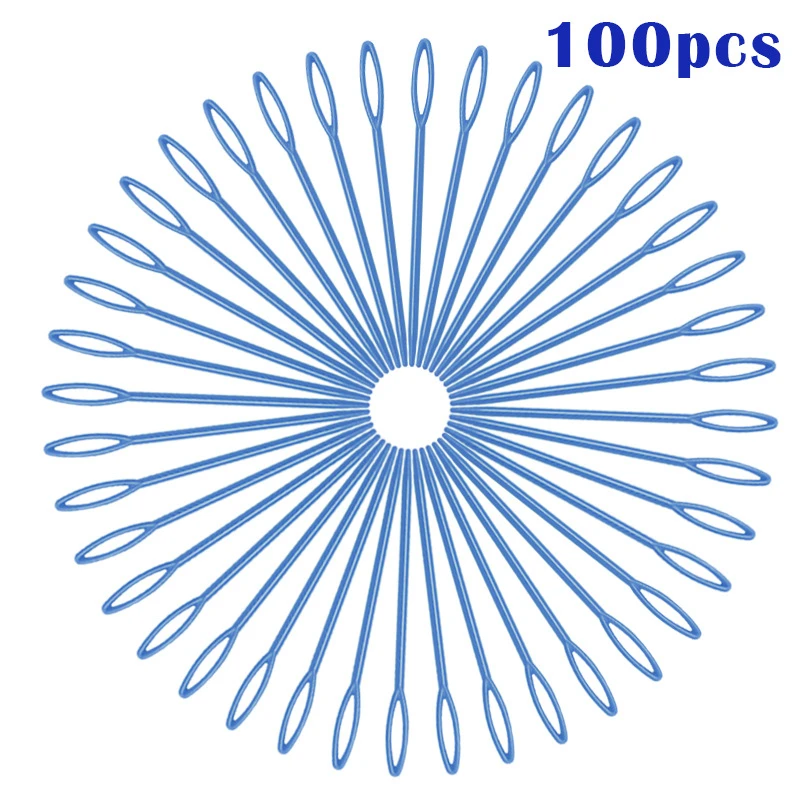 MIUSIE 100 шт./компл. 9 см Цветной Пластик Stitchery игла свитер стежка иглы большой глаз Швейные шерсть пряжа иглы инструменты для завивки волос инструменты
