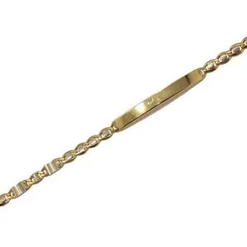 

Bracelet yellow gold sterling programmed with identity plate