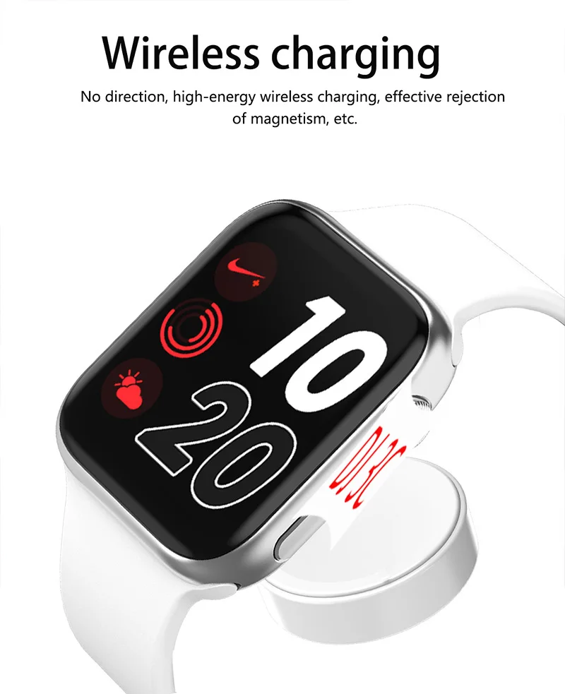 

44mm Smart Watch Series 4 Clock Sync Notifier Support Connectivity Apple iphone 7 8 X Android Phone Smartwatch Support Facebook